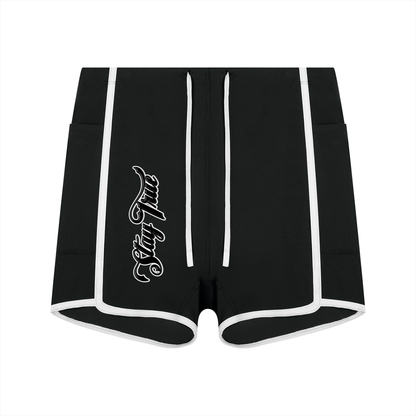 "Brooklyn Republic Essentials" Women's High Rise Color Block Yoga Shorts