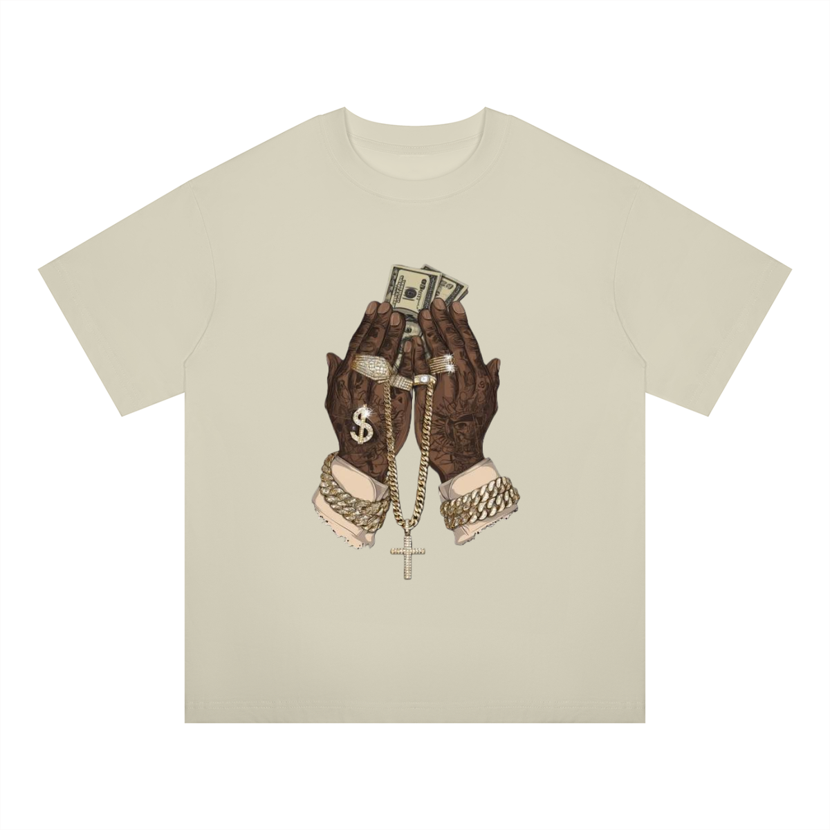 "In God We Trust/Lust" Oversized Drop Shoulder T-Shirt