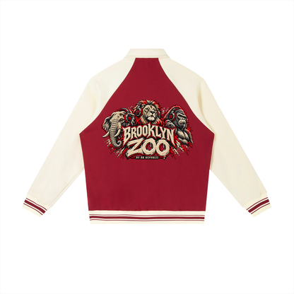 Brooklyn Zoo™ "Father Mantis" Contrast Raglan Sleeve Baseball Jacket