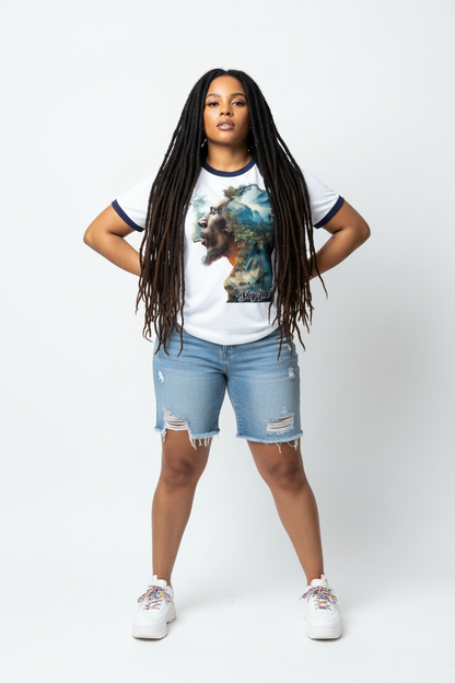 "Gravity of His Presence" Women's Sorona Ringer T-Shirt