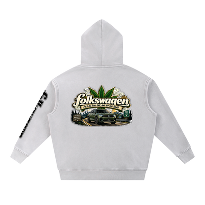 "Road Trip" Snow Wash Fleece Oversize Hoodie