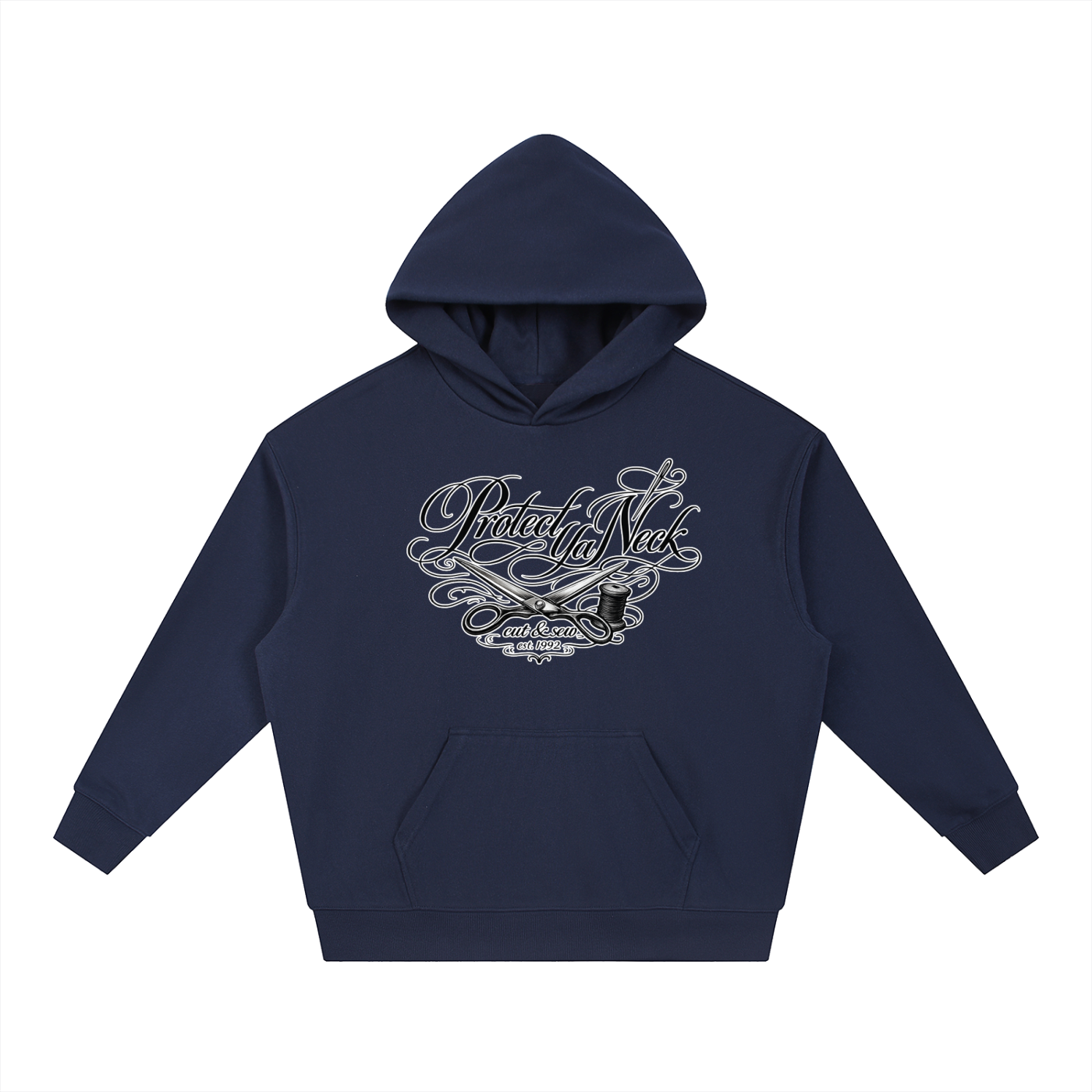 PYN™ x BKRP™ "Cut & Sew" Essential Boxy Heavyweight Drop-Shoulder Hoodie