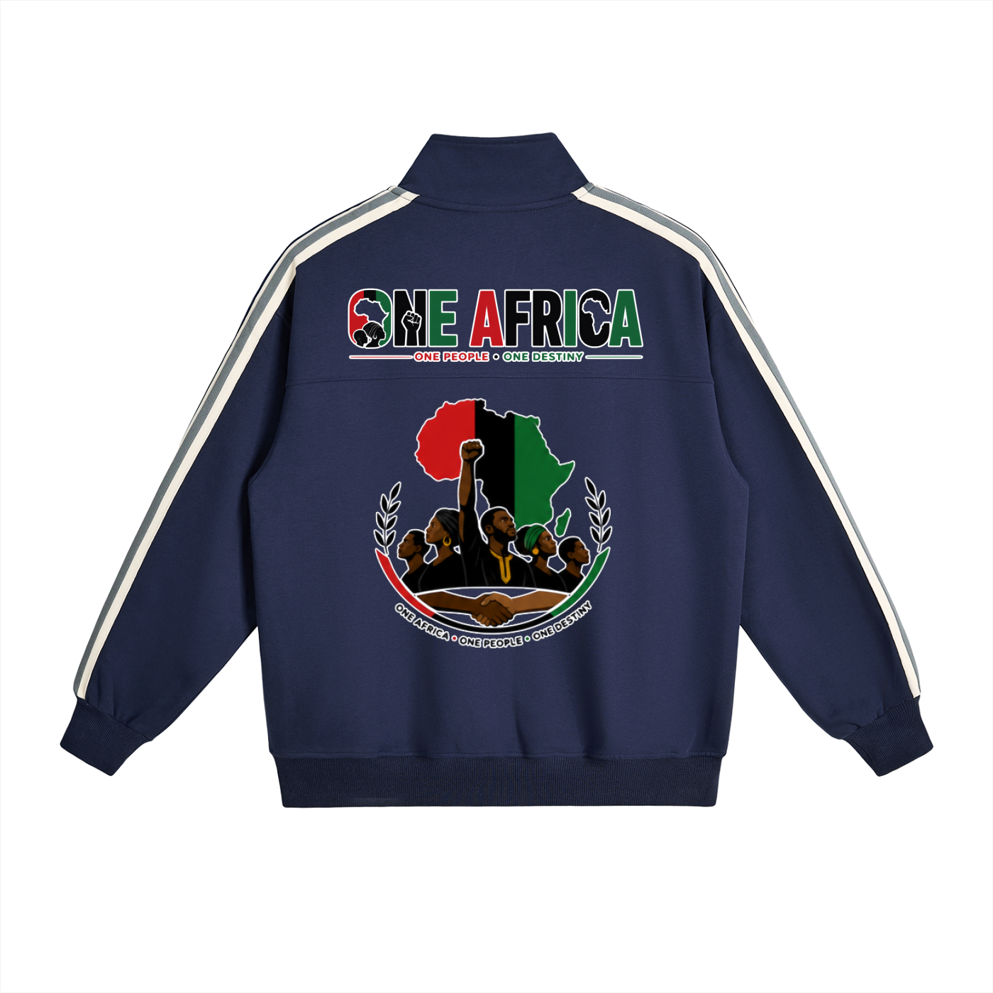 "One Africa" Contrast Side-Stripe Jacket