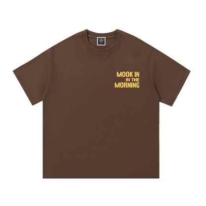 PYN™ "Mook in the Morning" Embroidered Cotton T-Shirt