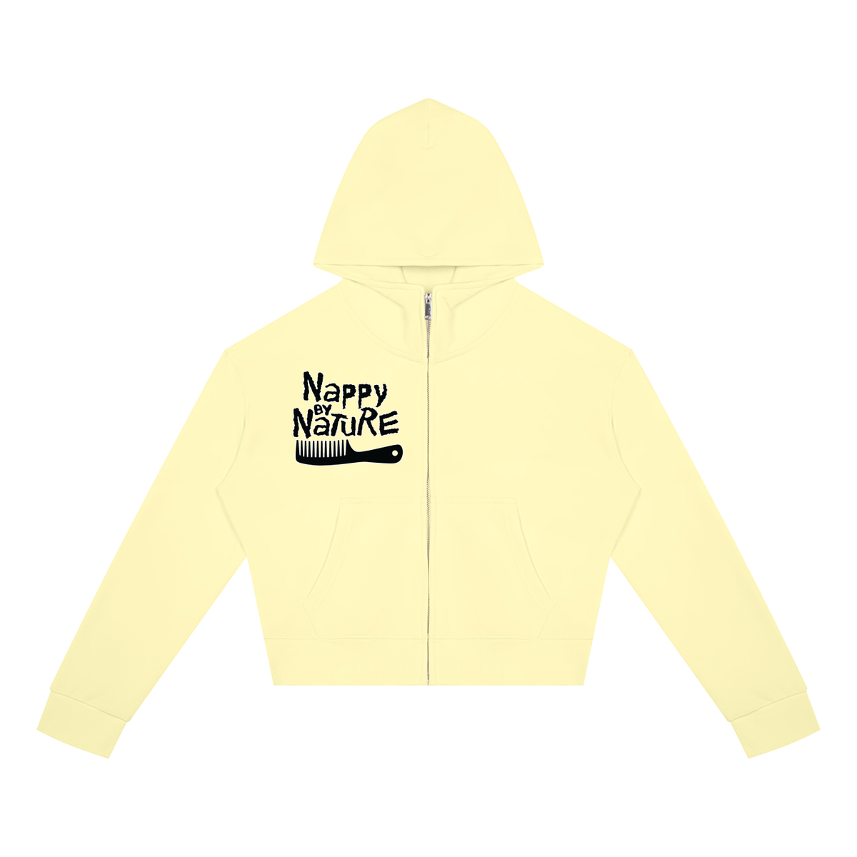 "Nappily Ever After" Women's Crop Full Zip Hoodie