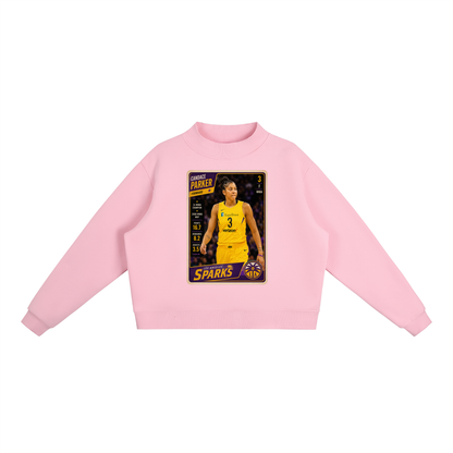 "Candace Parker" Fleece Mock-Neck Crew Sweatshirt