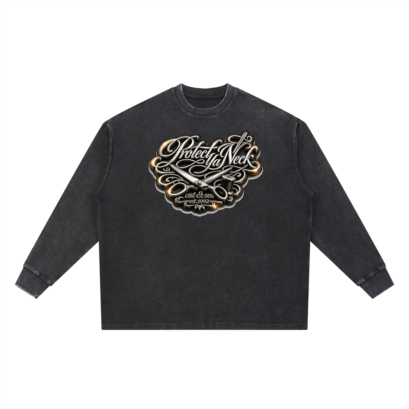 PYN™ x BKRP™ "Cut & Sew" Standout Mineral Wash Waffle Oversized T-Shirt