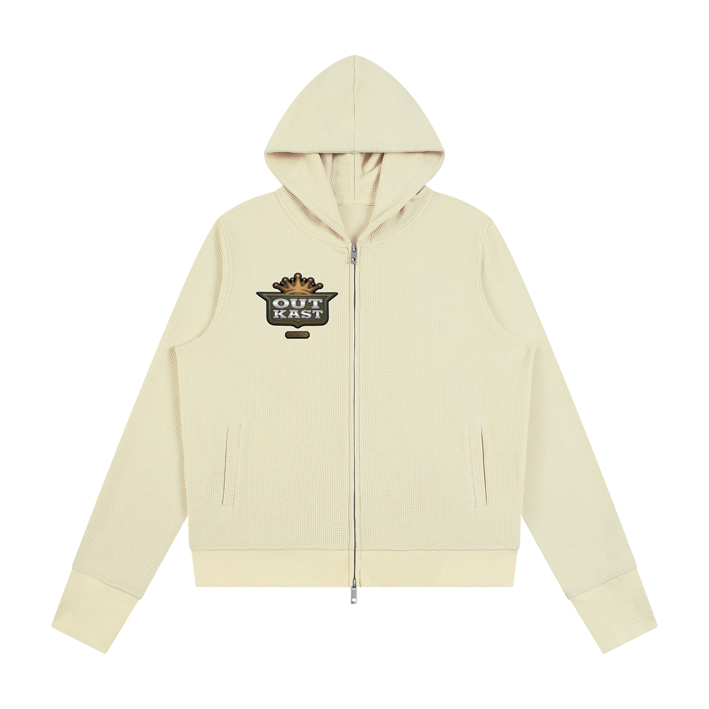 "Outkasted" Women's Waffle Full Zip Hoodie