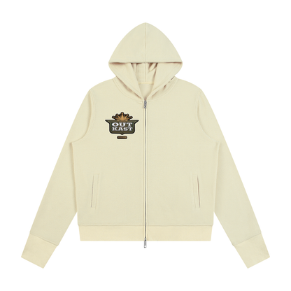 "Outkasted" Women's Waffle Full Zip Hoodie