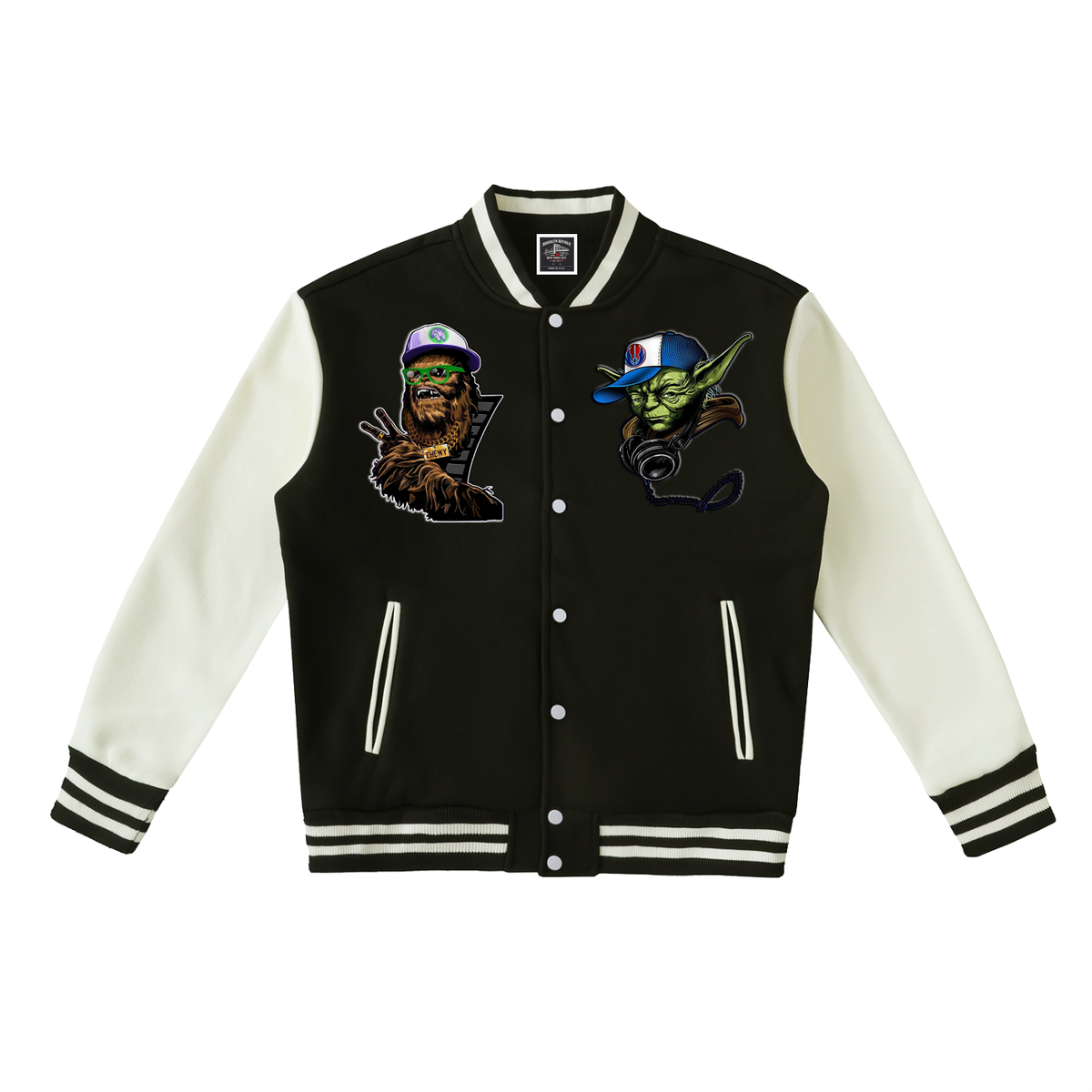 "The Republic" Two-Tone Fleeced Varsity Jacket