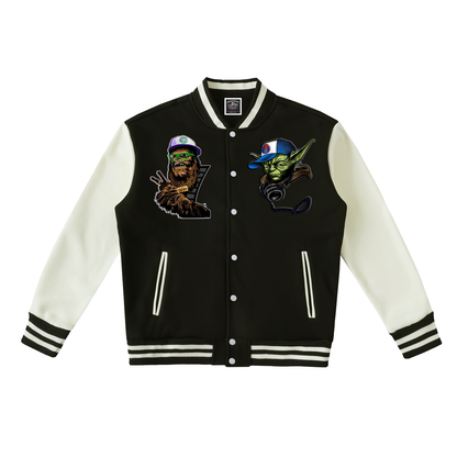 "The Republic" Two-Tone Fleeced Varsity Jacket