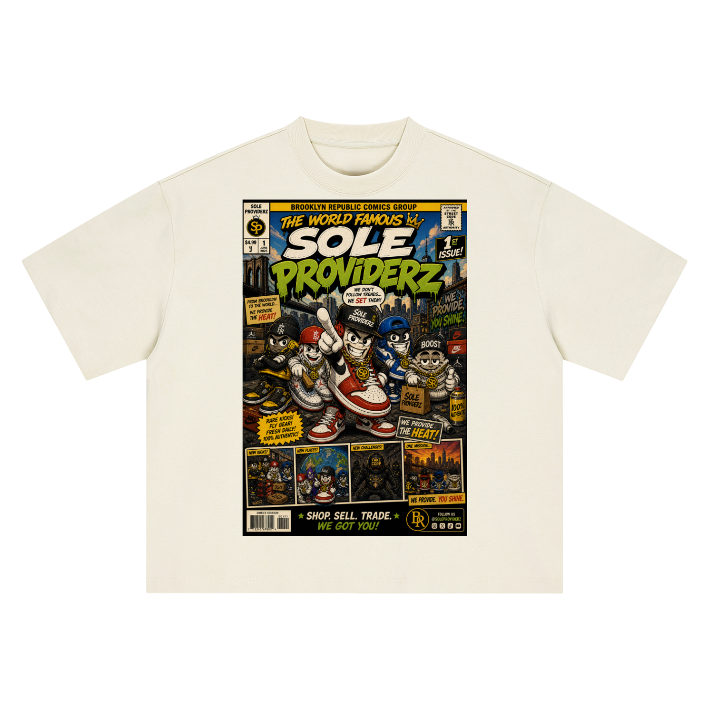 "The World Famous Sole Providerz" Boxy Oversized T-Shirt