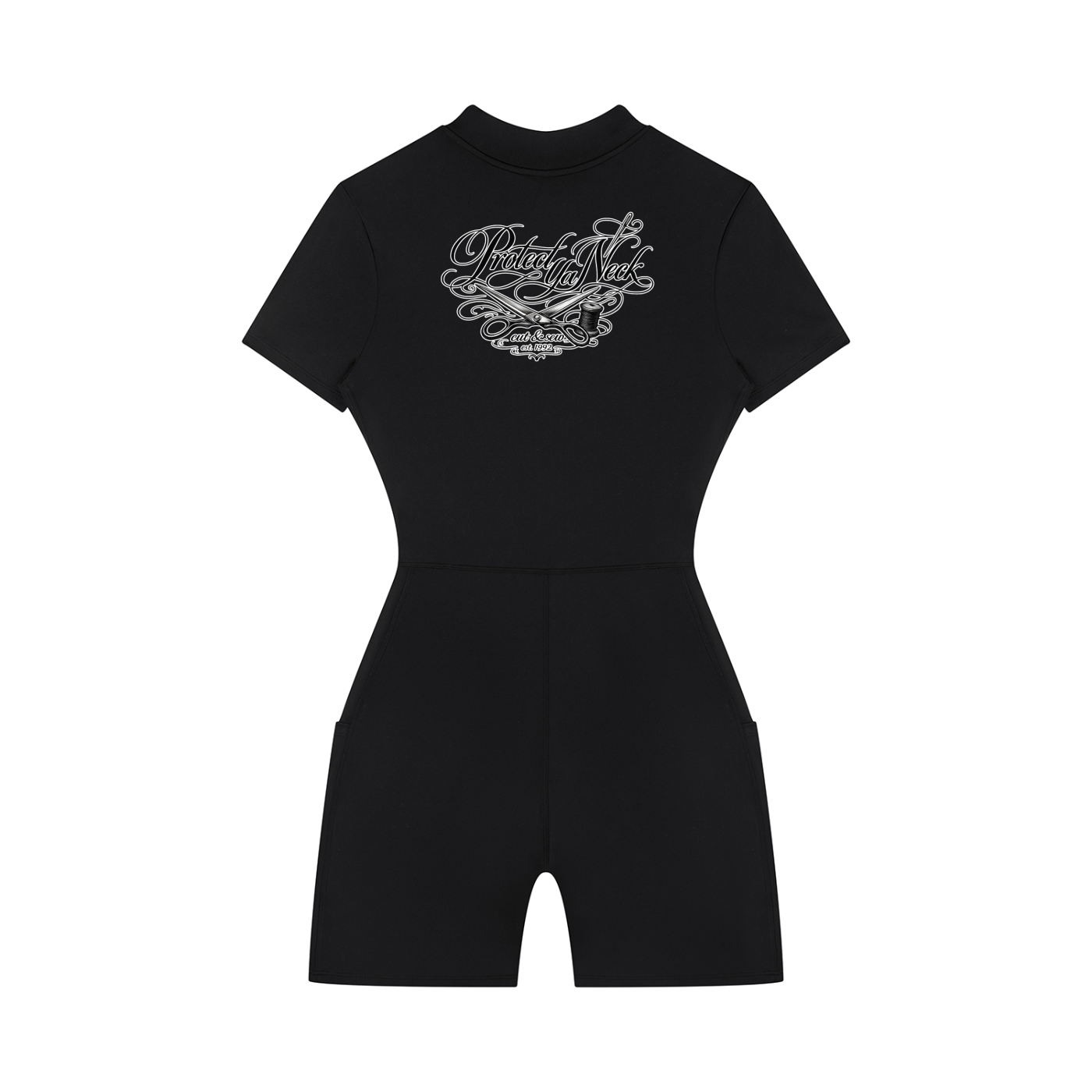 "PYN™ x BKRP™" Mathematics Women's Quarter-Zip Short Sleeve Romper