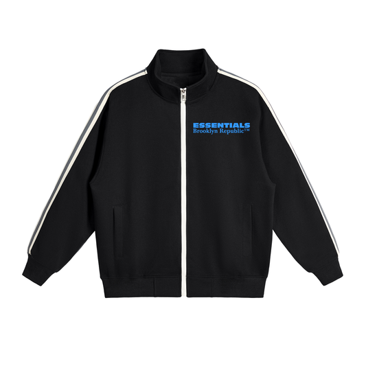 Essential Contrast Side-Stripe Stand Collar  Jacket