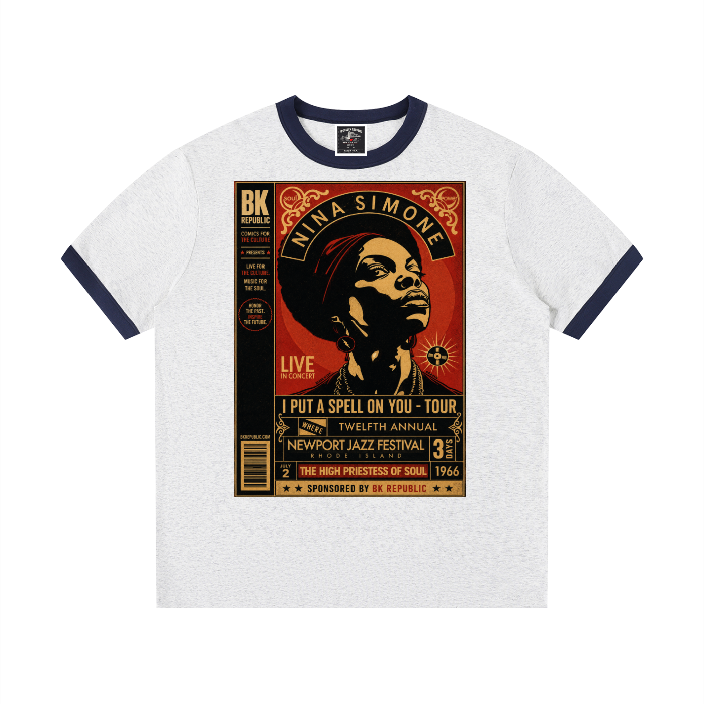 "Spellbinder" Contrast Edge Ribbed Crewneck T-Shirt