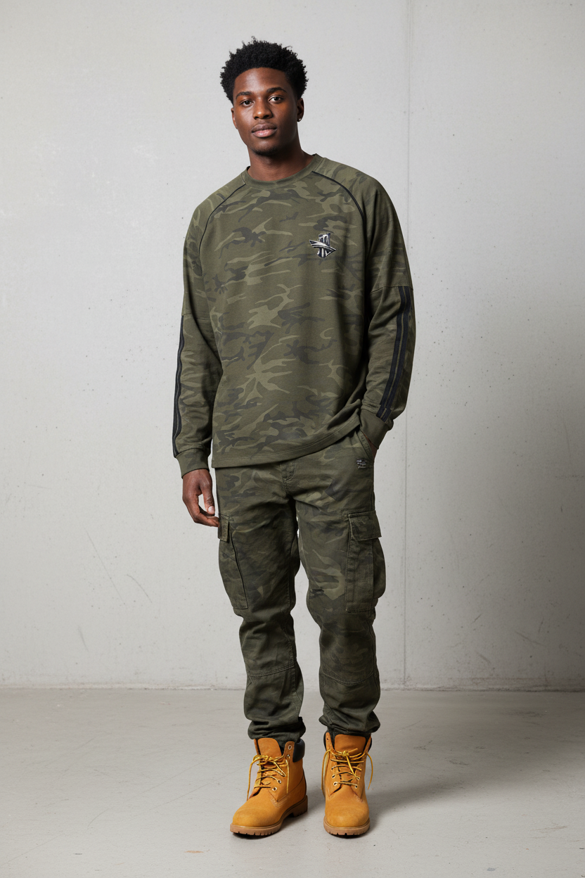 Brooklyn Republic Essentials™ Camo Loose Long Sleeve T-Shirt
