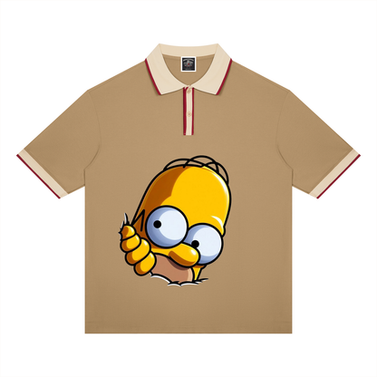 Homer Simpson™ "Peekaboo" Color Block Polo Shirt