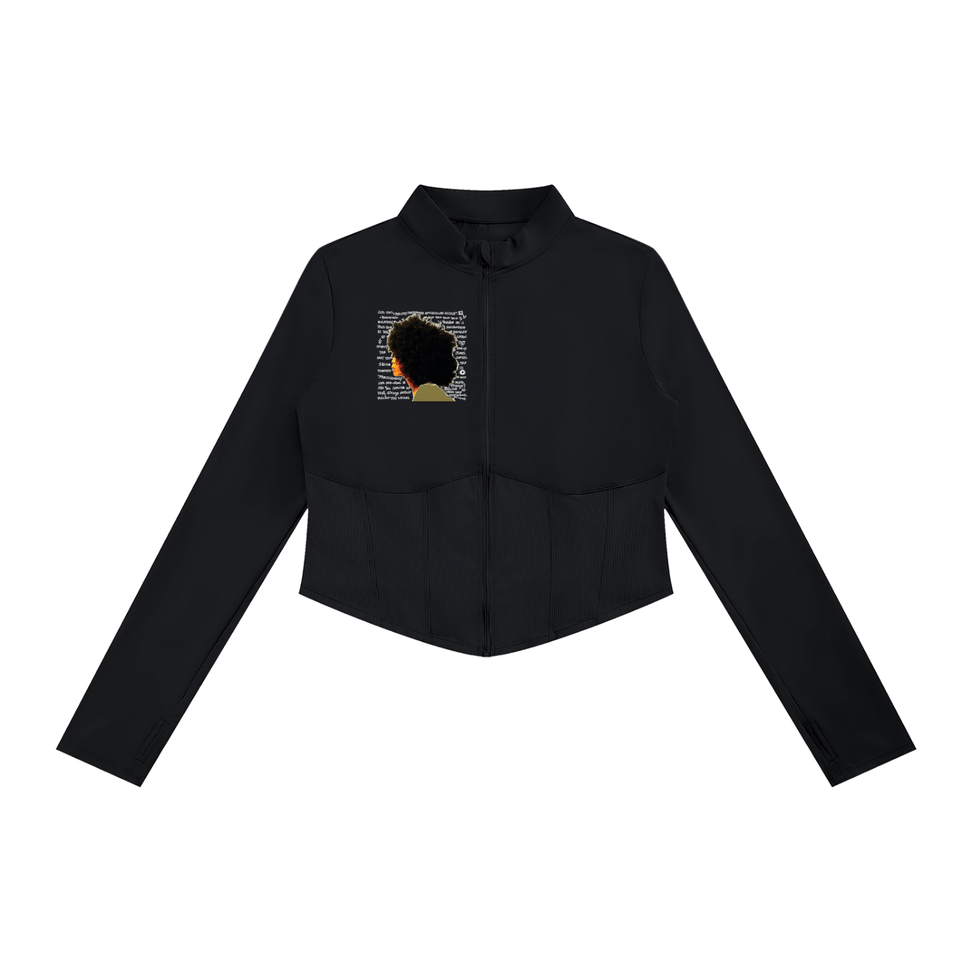 "Worldwide Underground" Slim Fit Full-Zip Yoga Jacket