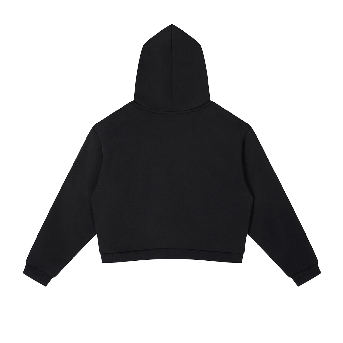 "Brooklyn Republic Essentials" Women's 3-D Block Party Contrast Side Stripe Cropped Hoodie