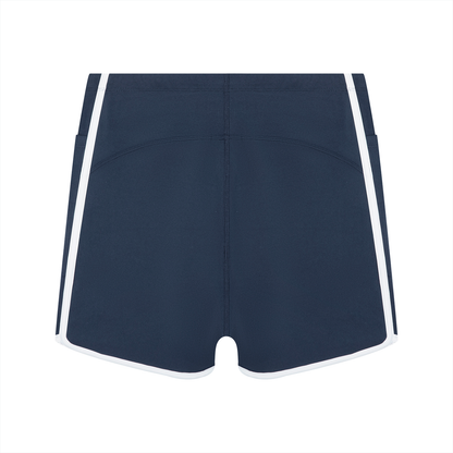 "Brooklyn Republic Essentials" Women's High Rise Color Block Yoga Shorts