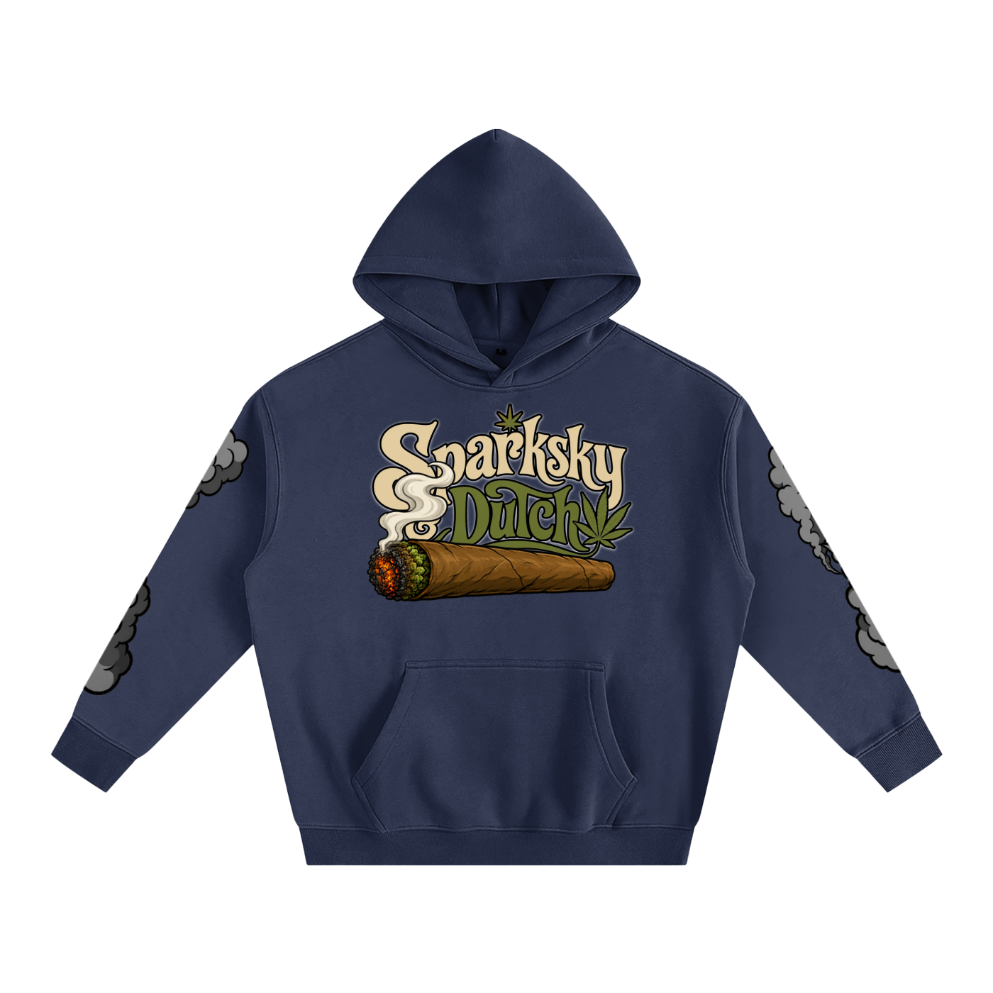 "Sparksky & Dutch" Oversize Fleeced Hoodie