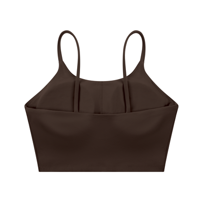 "STAY TRUE" Spaghetti Strap Yoga Sports Bra
