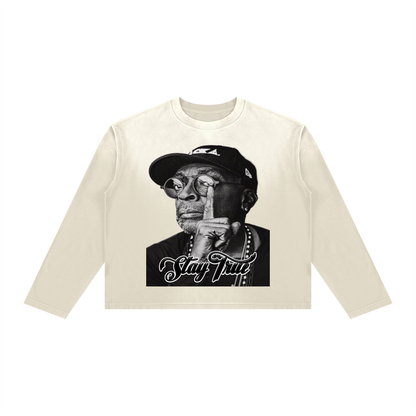 "SPIKE" Sunfade Boxy Long Sleeve T-Shirt