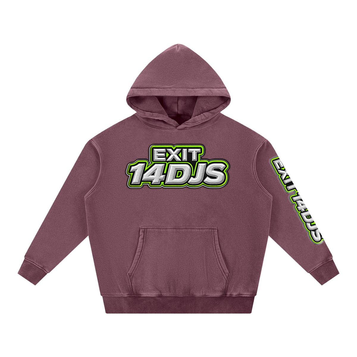 KDA™ "Exit 14" Snow Wash Fleece Oversize Hoodie