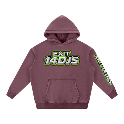 KDA™ "Exit 14" Snow Wash Fleece Oversize Hoodie