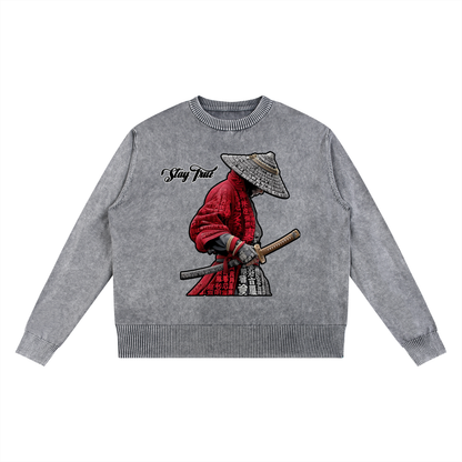 "The Shogun" Mineral Wash Oversized Sweater