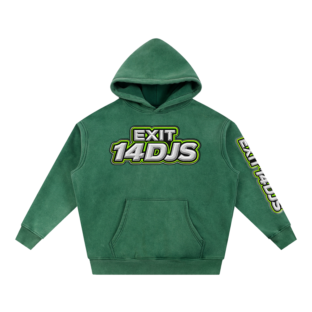 KDA™ "Exit 14" Snow Wash Fleece Oversize Hoodie