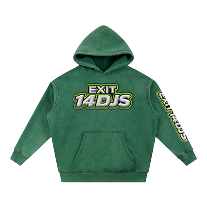 KDA™ "Exit 14" Snow Wash Fleece Oversize Hoodie