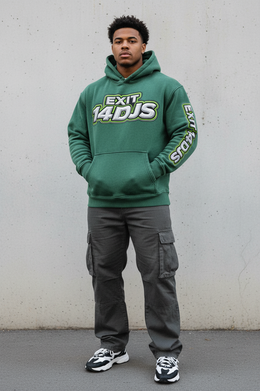 KDA™ "Exit 14" Snow Wash Fleece Oversize Hoodie