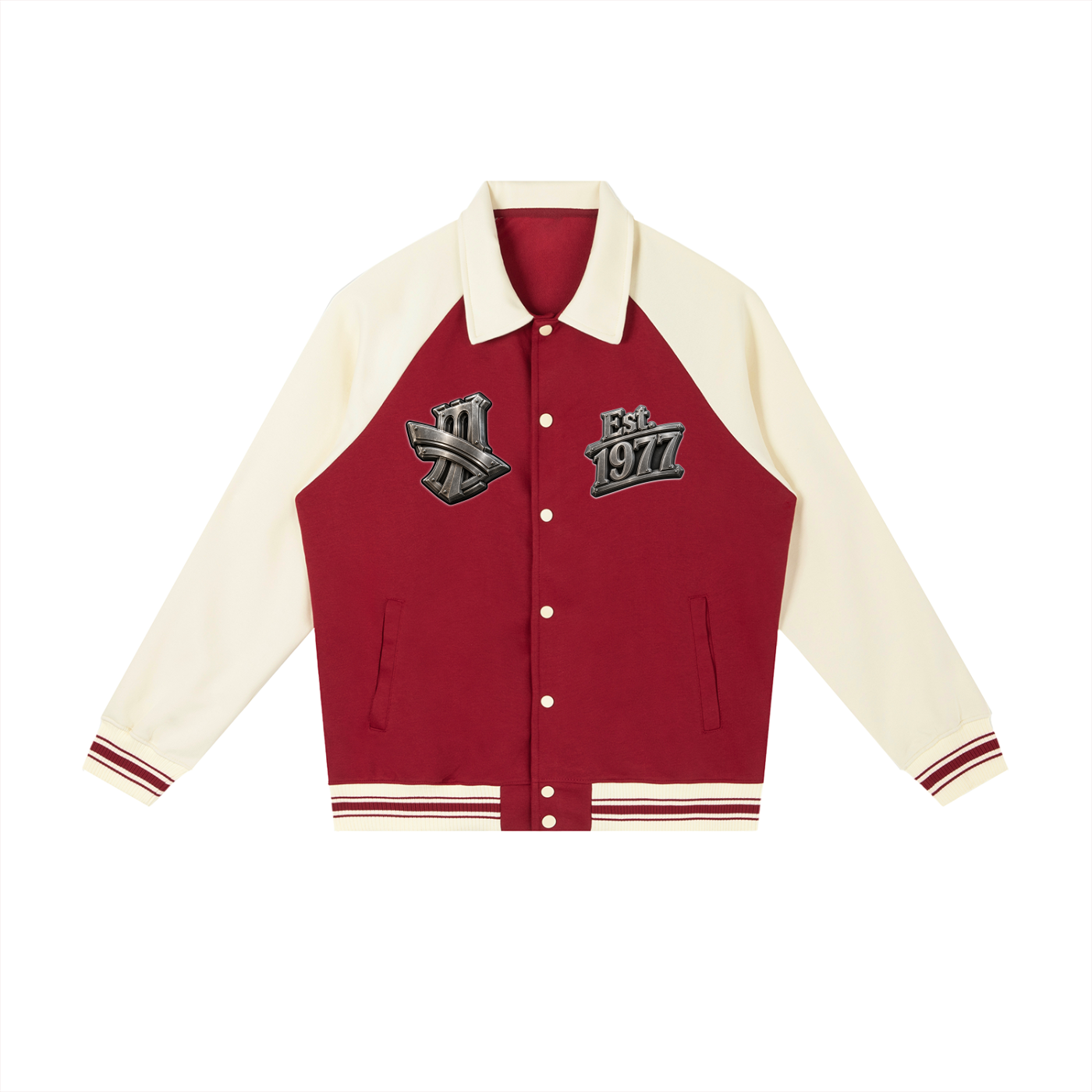 "All-Star" Contrast Raglan Sleeve Baseball Jacket