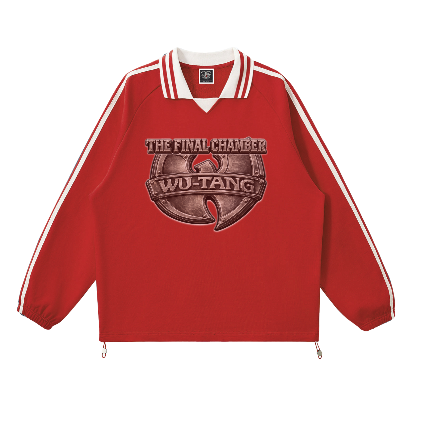 PYN™ "The Final Chamber" Contrast Striped Lapel Collar Sweatshirt