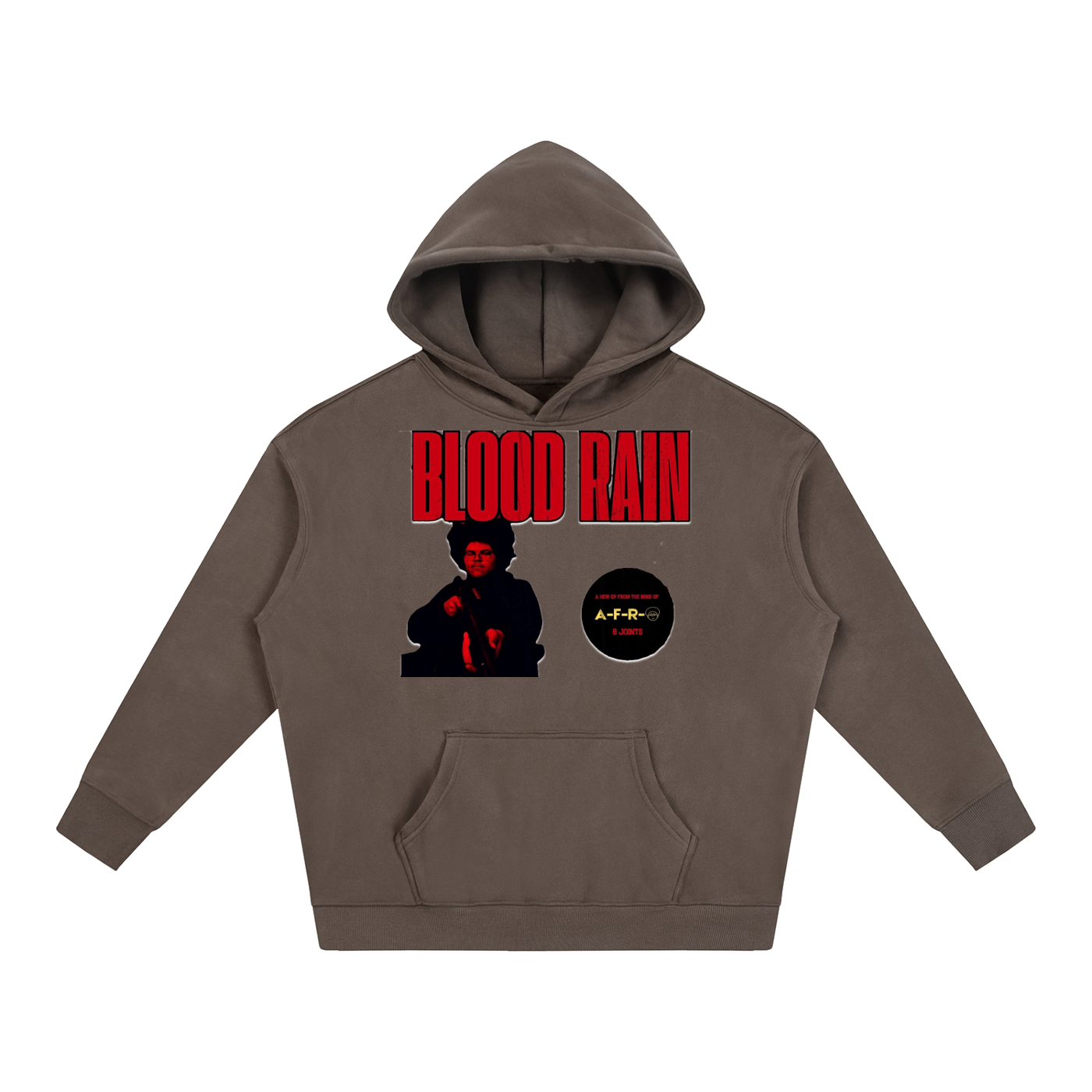 "Blood Rain" Oversize Fleeced Hoodie