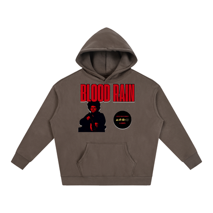 "Blood Rain" Oversize Fleeced Hoodie