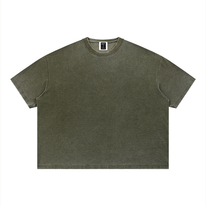 "Brooklyn Republic Essentials" Vintage Wash Sunfade Boxy Waffle T-Shirt