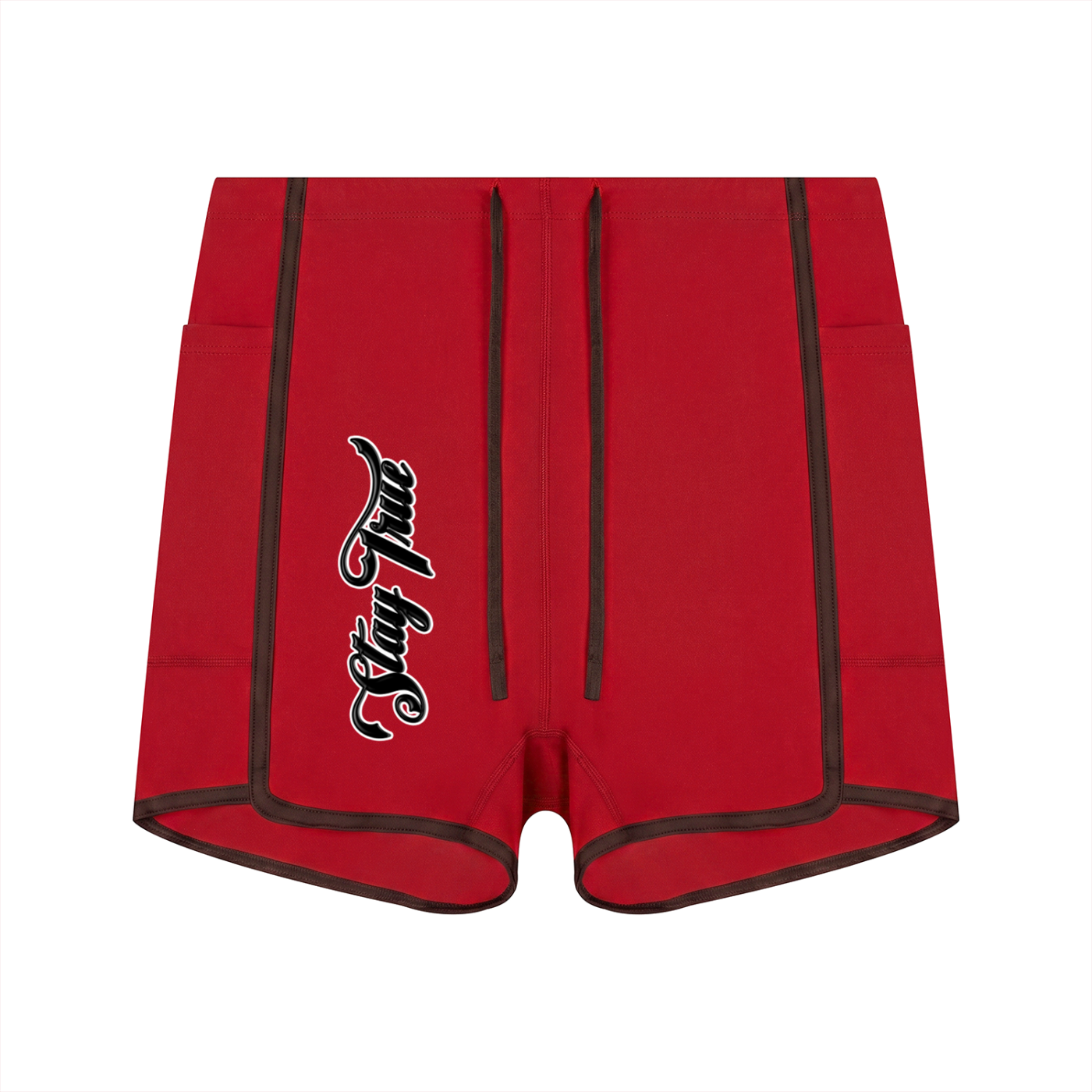 "Brooklyn Republic Essentials" Women's High Rise Color Block Yoga Shorts