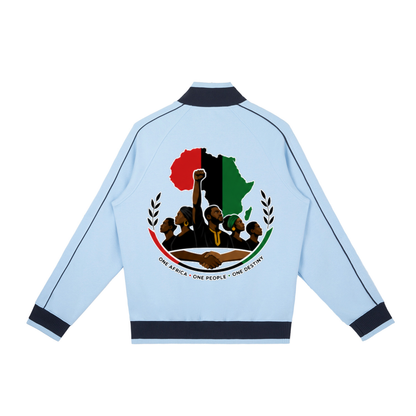 "One Blood" Raglan Sleeve Zip Track Jacket