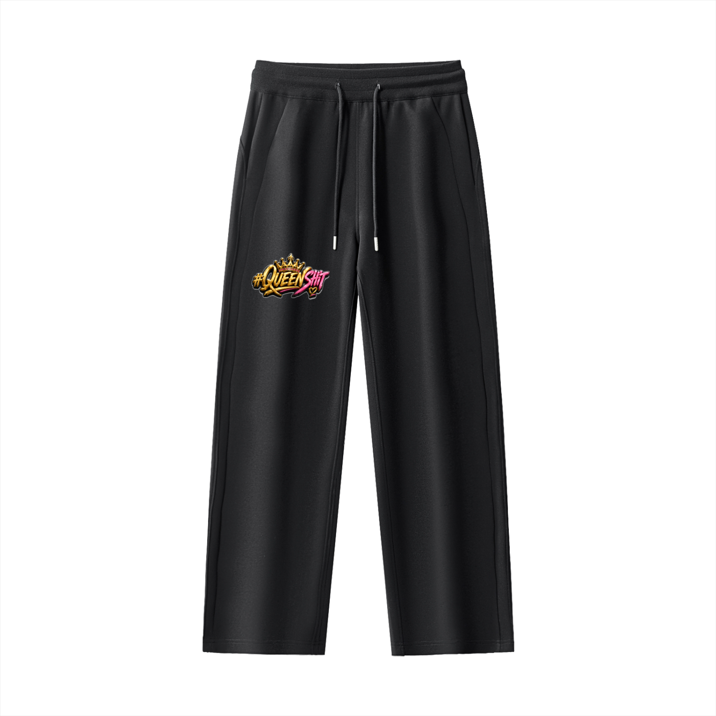 "QUEEN"  Straight-Leg Drawstring Sweatpants