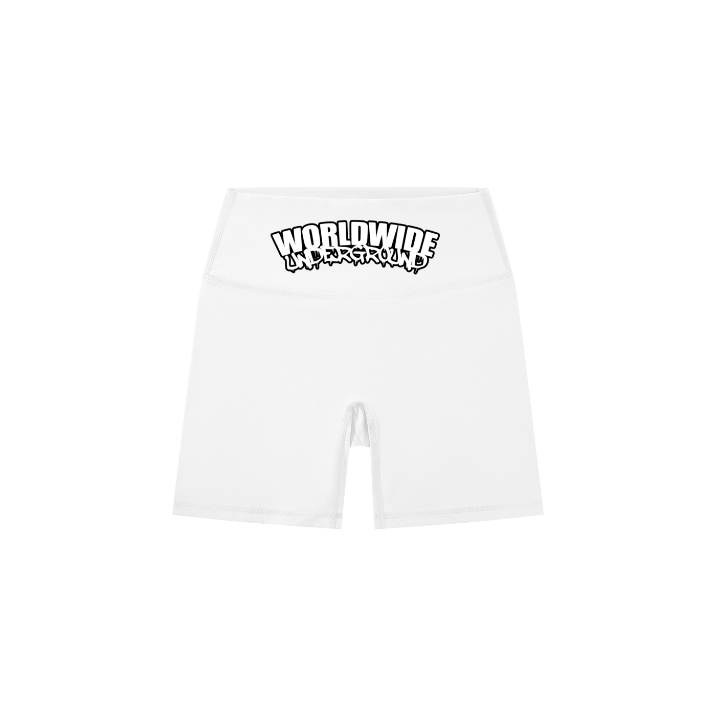 “Worldwide Underground” High-Waisted Biker Shorts