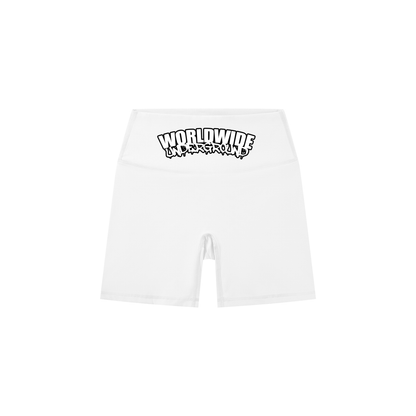 “Worldwide Underground” High-Waisted Biker Shorts