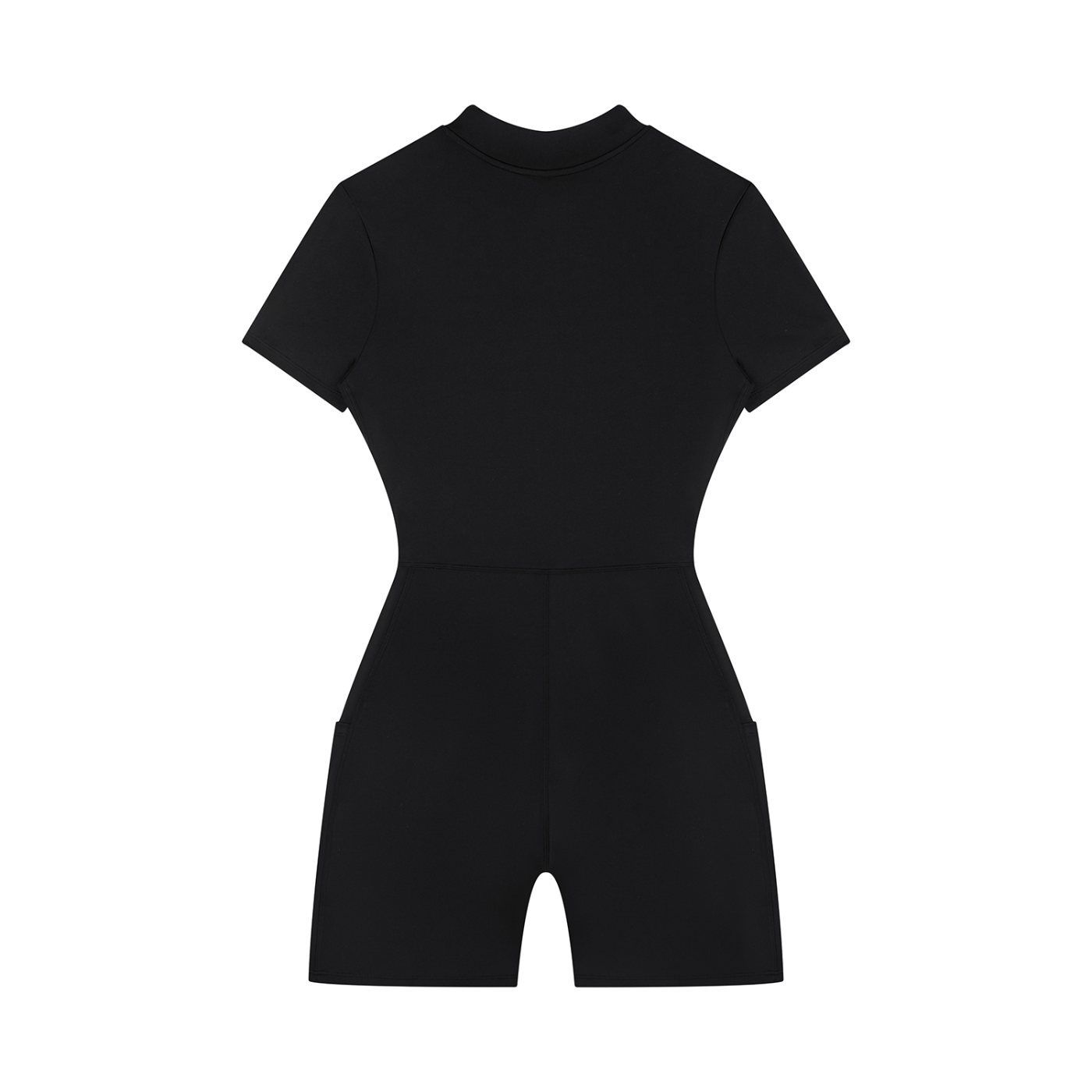 "Brooklyn Republic Essentials" Women's Quarter-Zip Short Sleeve Romper