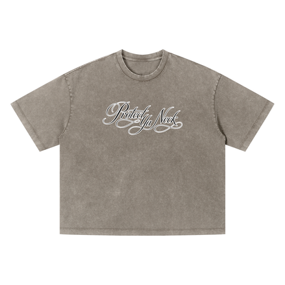 PYN™ x BKRP™  "PYN Official" Vintage Wash Boxy T-Shirt