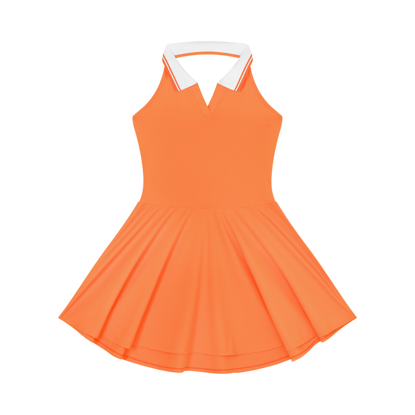 "Brooklyn Republic Essentials" Women's Collared Halter A-Line Tennis Dress