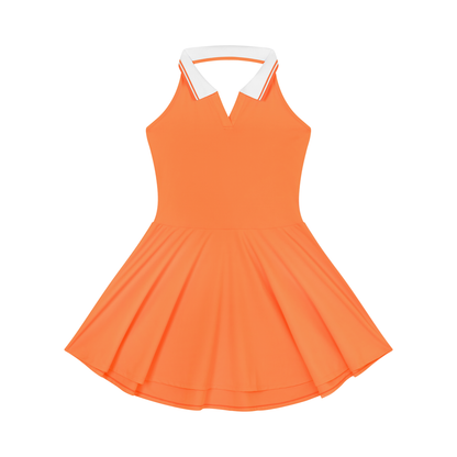 "Brooklyn Republic Essentials" Women's Collared Halter A-Line Tennis Dress