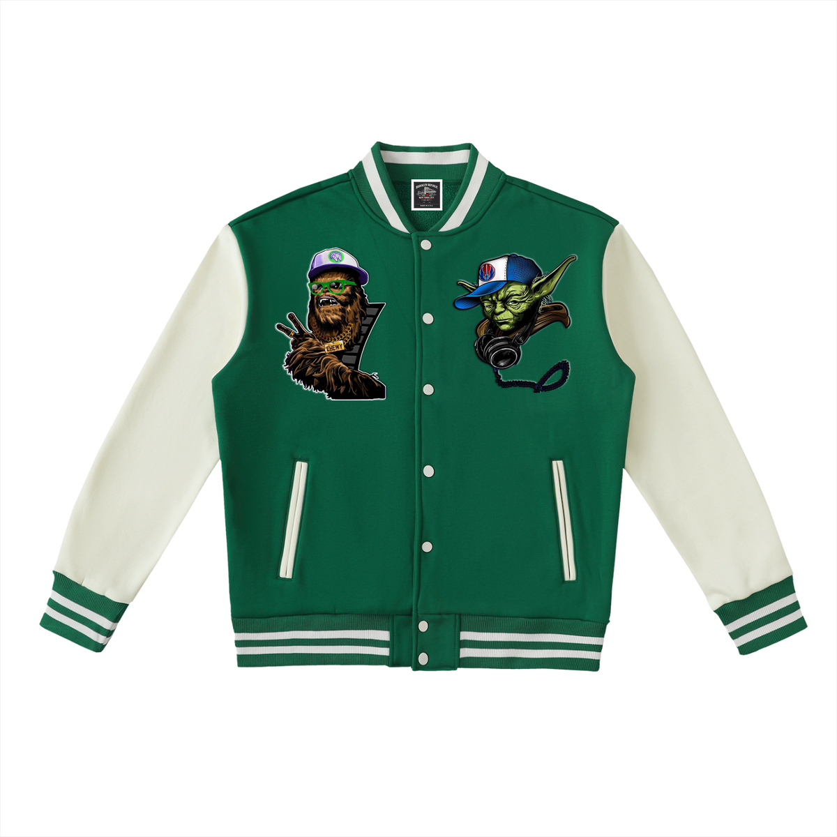 "The Republic" Two-Tone Fleeced Varsity Jacket