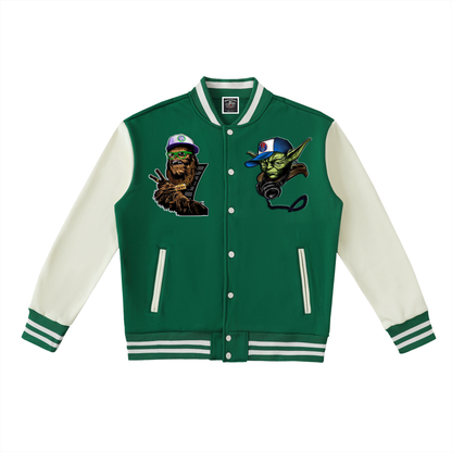 "The Republic" Two-Tone Fleeced Varsity Jacket