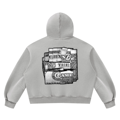 "Double Entendre" Vintage Wash Boxy Fleece Hoodie